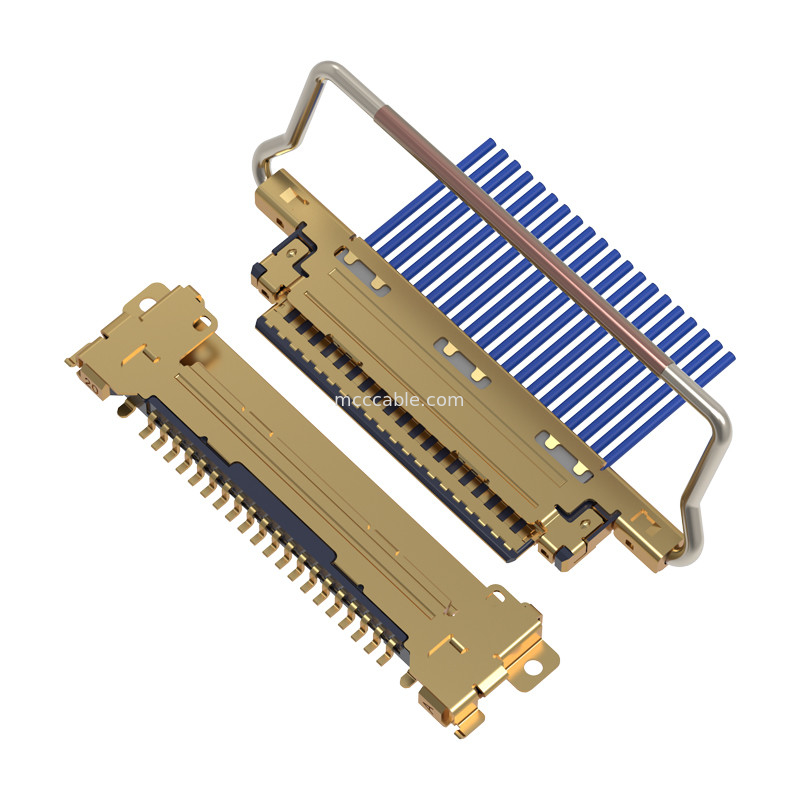 20pin 20453-220T-03 به طور کامل محافظت شده با زمینه های چند نقطه ای برای جلوگیری از نشت EMI