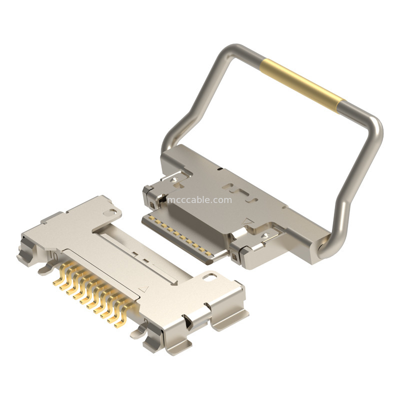 10p 20633-310T-01S کانکتور میکرو کواکسیال با قفل مکانیکی پلاگ برای مونتاژ کابل میکرو کواکسیال