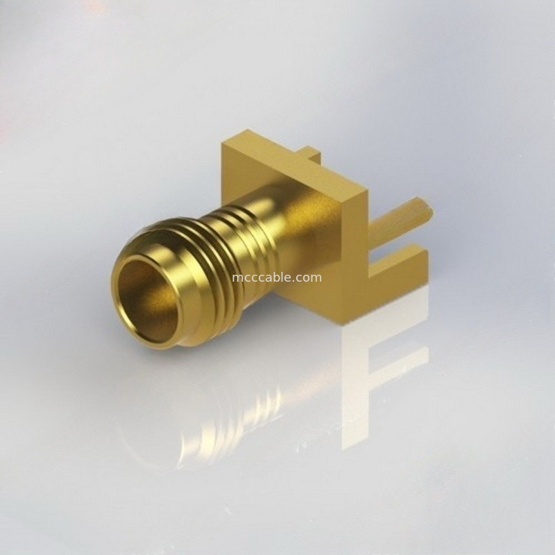 کانکتور RF کواکس مستقیم زن CONN SMA با مدار PCB پایه لبه پین ​​0.015 اینچی