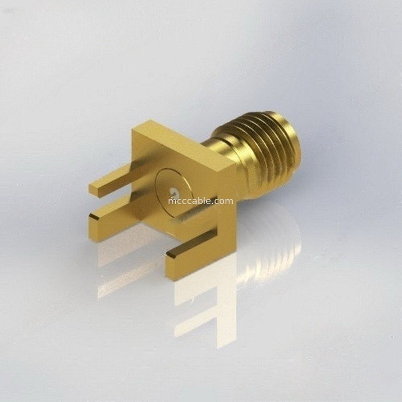 کانکتور کواکسیال RF 1 میلی متری OEM برنجی با پین 0.009 اینچی 110 گیگاهرتز برای PCB با فناوری ترکیبی