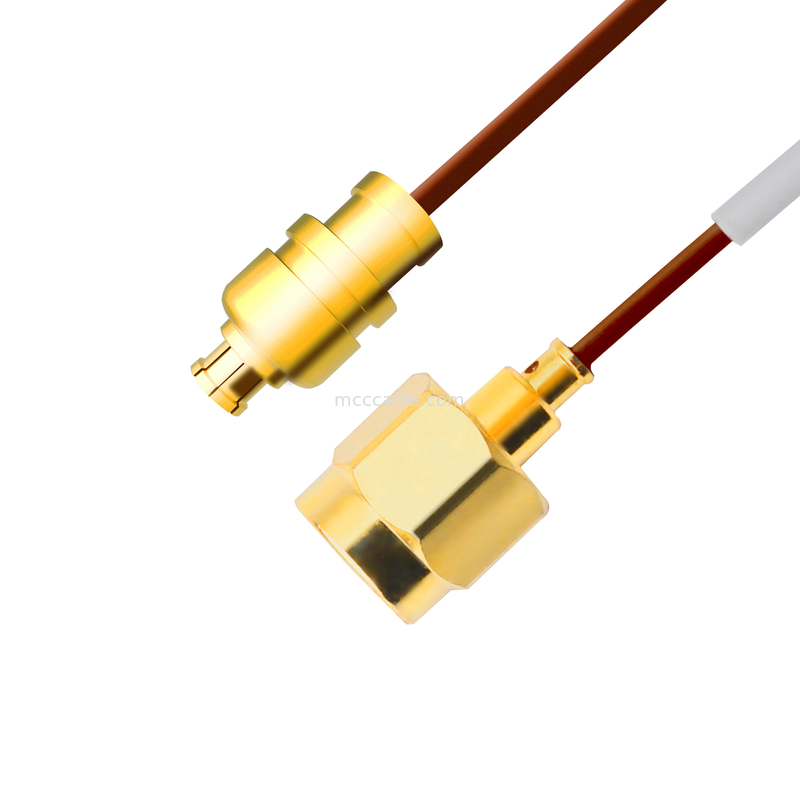 0.047 کابل کواکس نیمه سفت و سخت 5G Sma Male Straight Plug Te 1996771-1 To Smpm Female Jack
