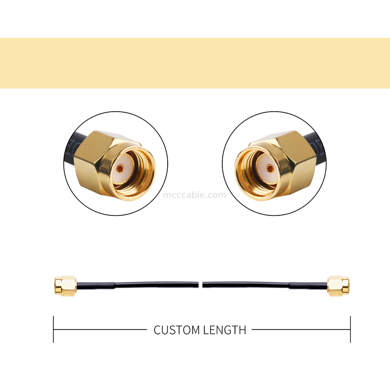 کانکتور RF 50ohm مقاومت Lmr100 Rf کابل کواکسیال کابل سیاه lcd lvds سیمتک کابل سرعت بالا