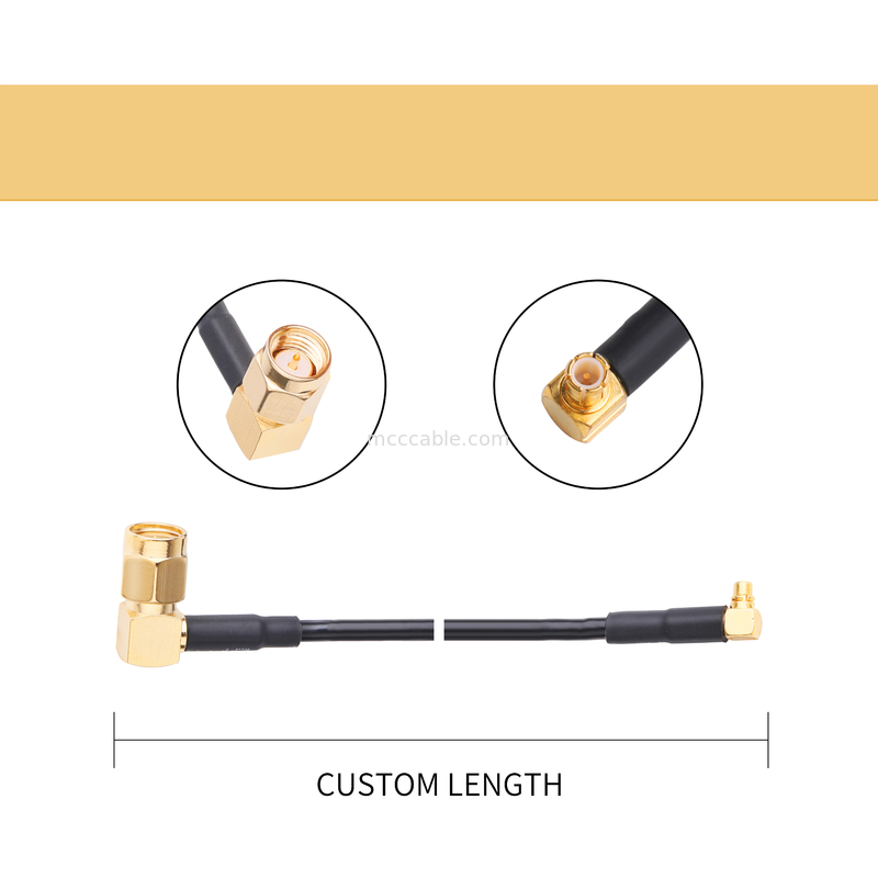 مونتاژ کابل Micro Rg174 R/A Sma Male Plug To Ra Mmcx Male Plug