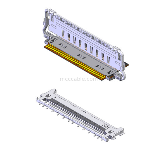 کابل میکرو کواکسیال 20862-040T-01 40P اتصال افقی نوع جفت FPC پلاگین کاملاً با زمین چند نقطه ای محافظت شده است