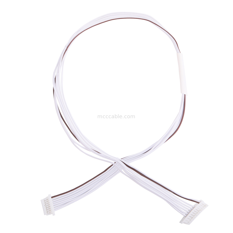 0.80 میلی متر 8 پین PVC LVDS کابل مونتاژ دسته سیم JST SHR-08V-S-B