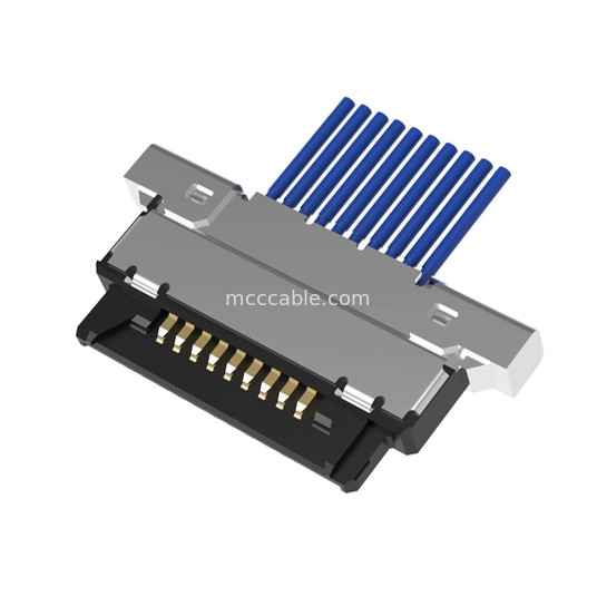 مونتاژ کابل کواکسیال میکرو کواکسیال 10 پین Lvds 20345-010T-32R گام 0.4 میلی متری رابط میکرو کواکسیال نوع جفت افقی