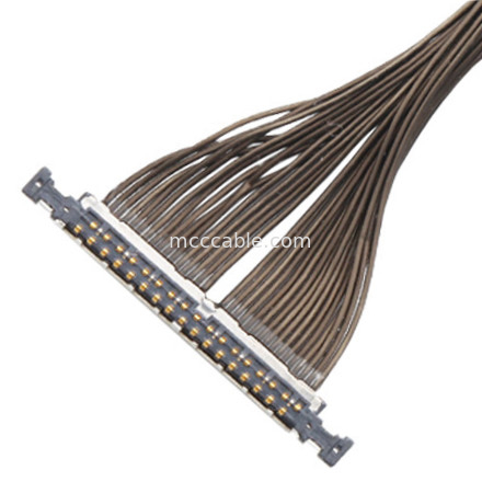 32 پین Micro Coaxial Cable 0.3mm Pitch 20496-032T-40 کابل Lvds برای کانکتور 32P
