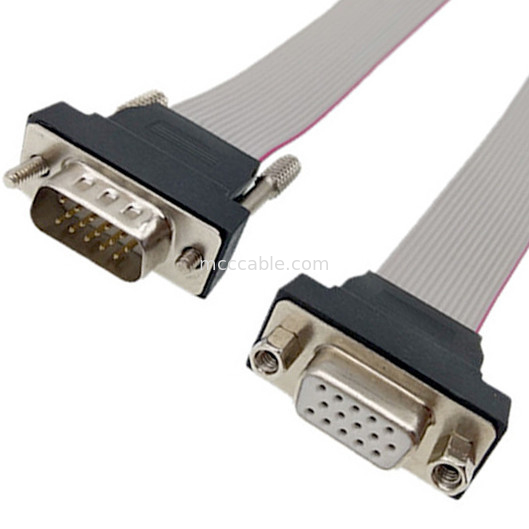 کابل نواری VGA HDB15 نر به زن کانکتور 15 پین اتصال صفحه نمایش lvds