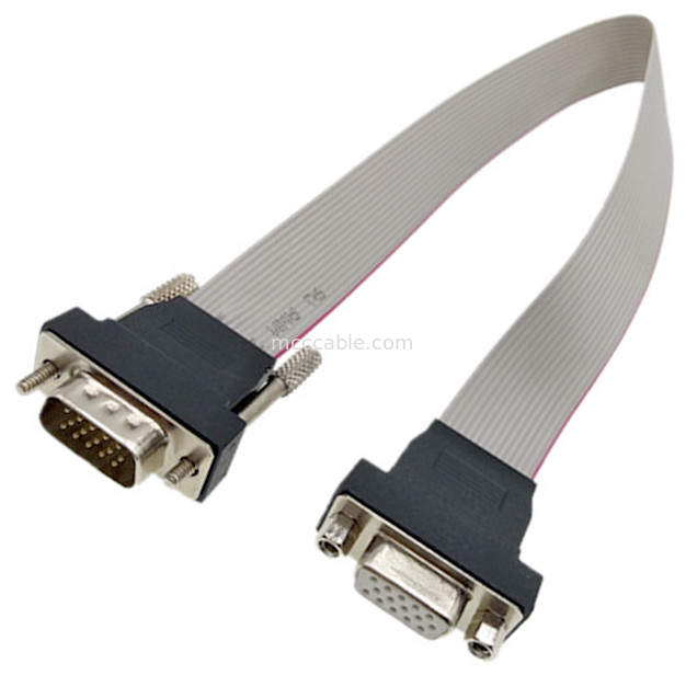کابل نواری VGA HDB15 نر به زن کانکتور 15 پین اتصال صفحه نمایش lvds