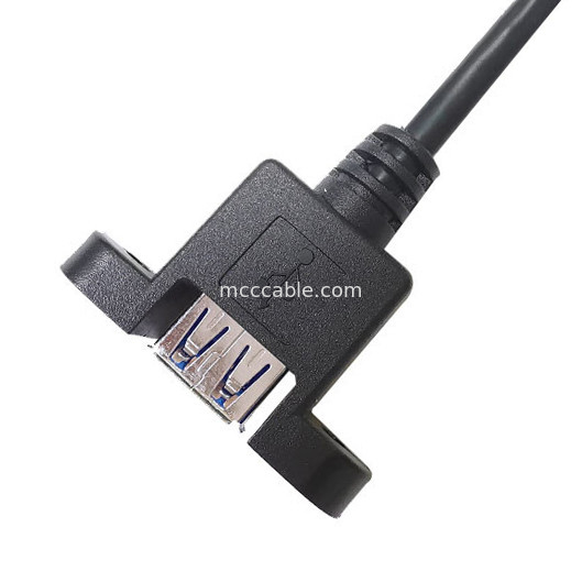 USB 3.0 Panel Mount A x2 to 20 Pin Header Motherboard مهار سیم سفارشی