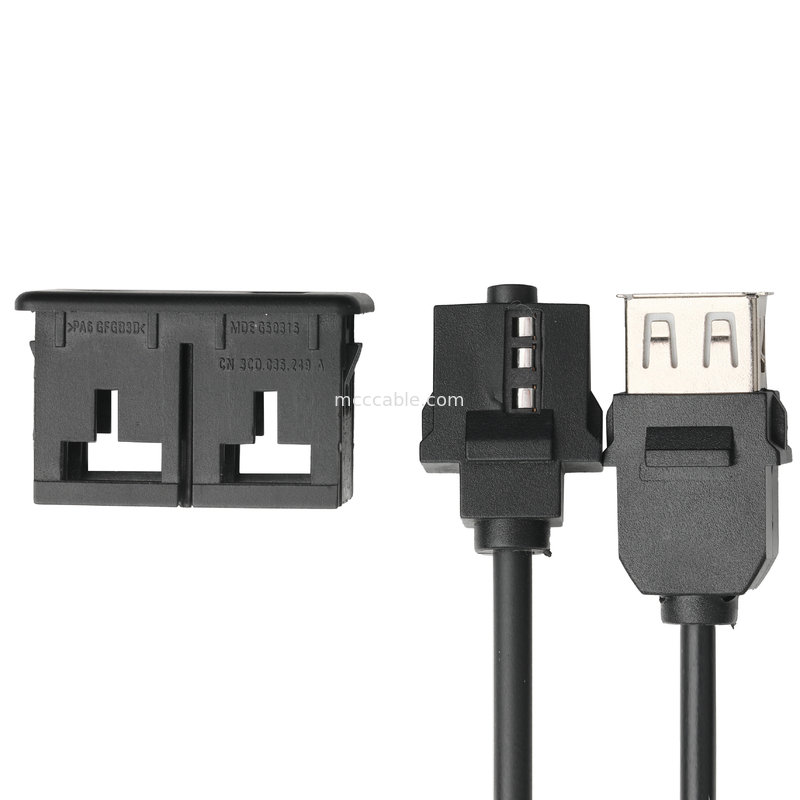 جک کابل پسوند نر ISOBUS AUX 3.5 میلی متر استریو برای O جک کابل سوکت USB