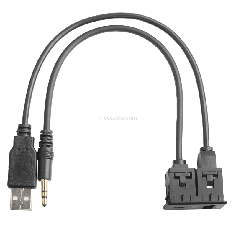 جک کابل پسوند نر ISOBUS AUX 3.5 میلی متر استریو برای O جک کابل سوکت USB