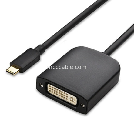 آداپتور USB Type C مرد به Dvi I زن برای پروژکتور دوربین LCD