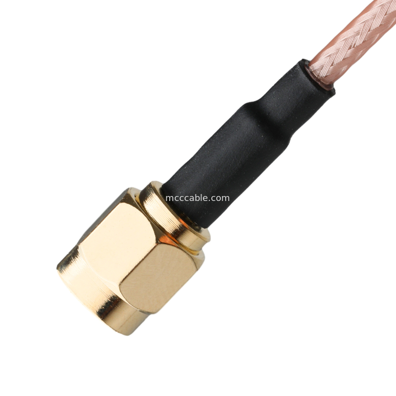 Oem / Odm Rg316 کابل کانکتور Sma زن بلچد جک به مرد مستقیم پلگ