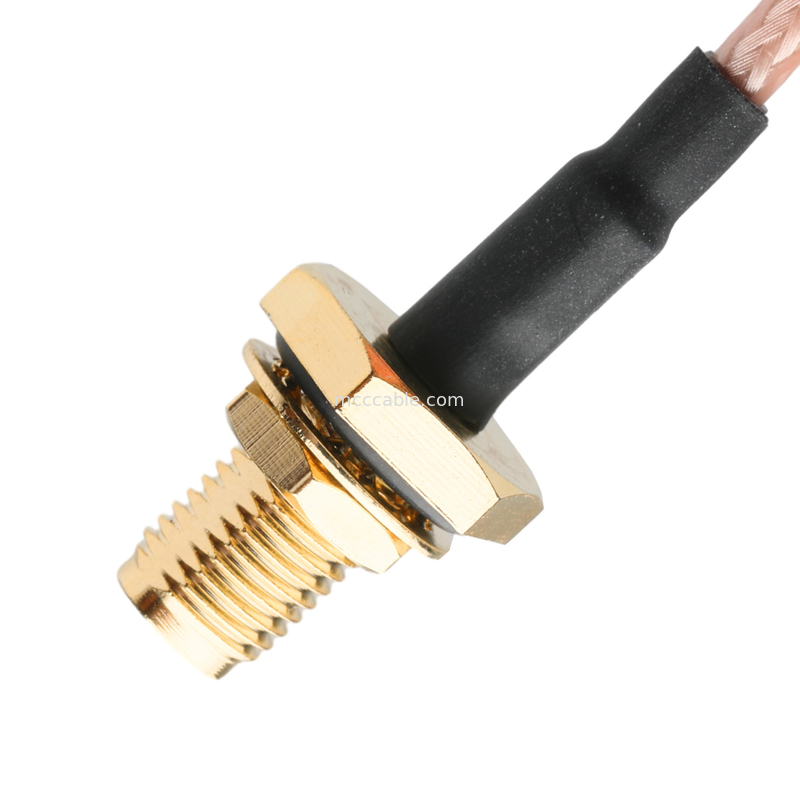 Oem / Odm Rg316 کابل کانکتور Sma زن بلچد جک به مرد مستقیم پلگ