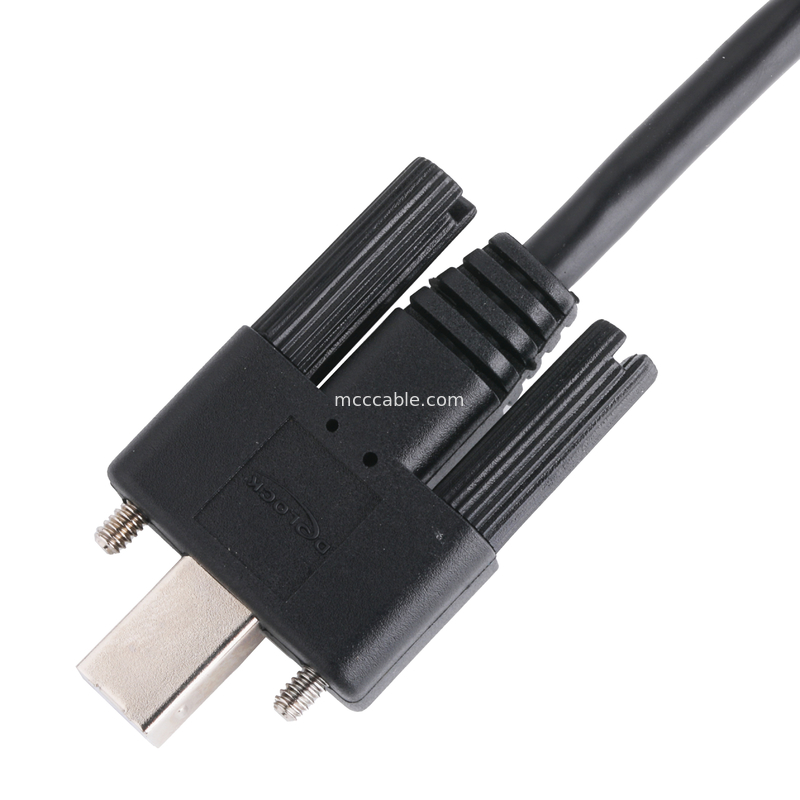 UL Printer Connector Cable Usb 2.0 نوع A به نوع B قفل