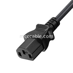 C13 به UK پلاگ برق Bs1363 18awg 250v طول مناسب برای اکثر کامپیوترها، چاپگرها و سایر دستگاه ها OEM / ODM