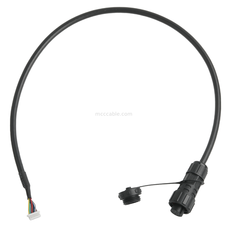 IP67 کانکتور ضد آب M16 زنانه تا SH1.0 9P UL 2464 28AWG*4PR+AEB کابل ROHS