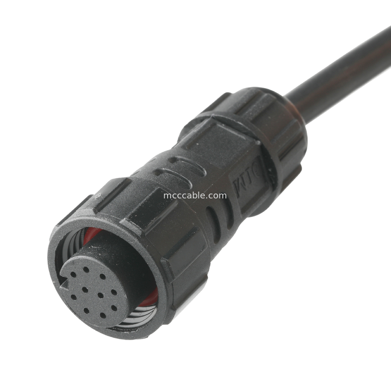 IP67 کانکتور ضد آب M16 زنانه تا SH1.0 9P UL 2464 28AWG*4PR+AEB کابل ROHS