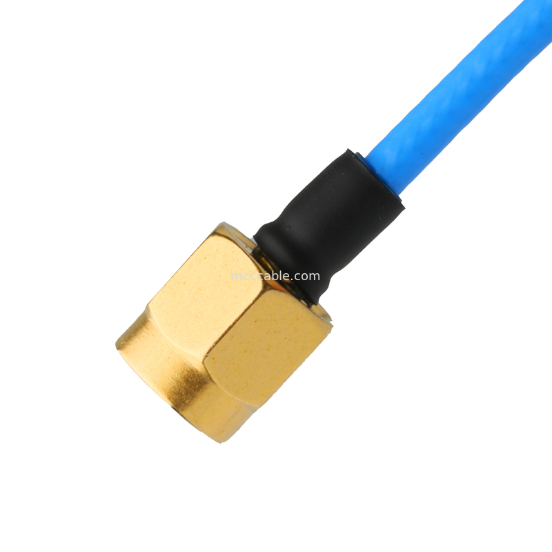 کانکتور RF کم PIM کابلهای کواکسیال انعطاف پذیر TFT-5G-402 دوقلو با ژاکت آبی FEP