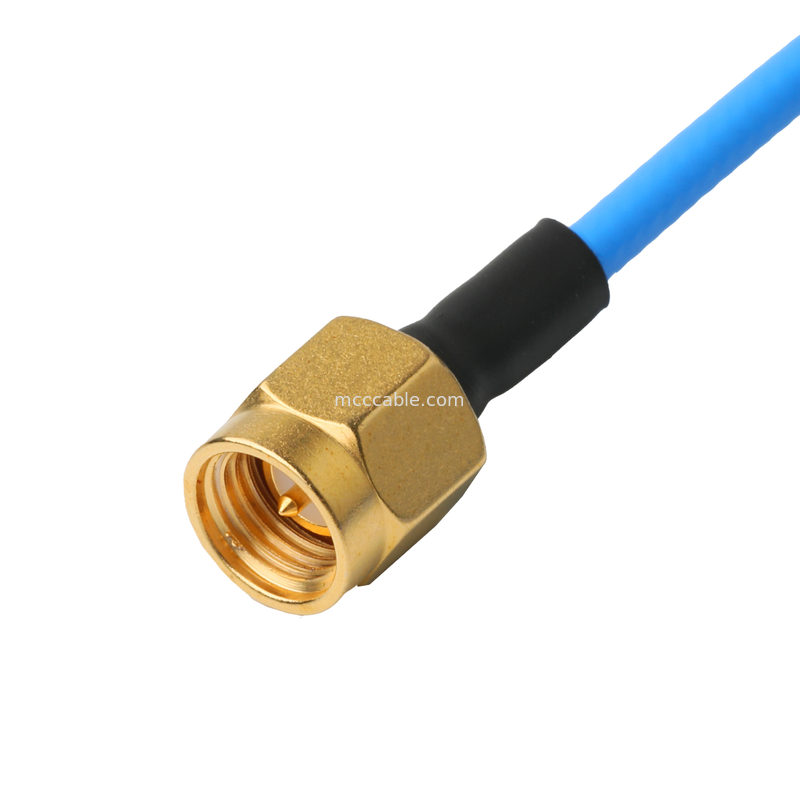 کانکتور RF کم PIM کابلهای کواکسیال انعطاف پذیر TFT-5G-402 دوقلو با ژاکت آبی FEP