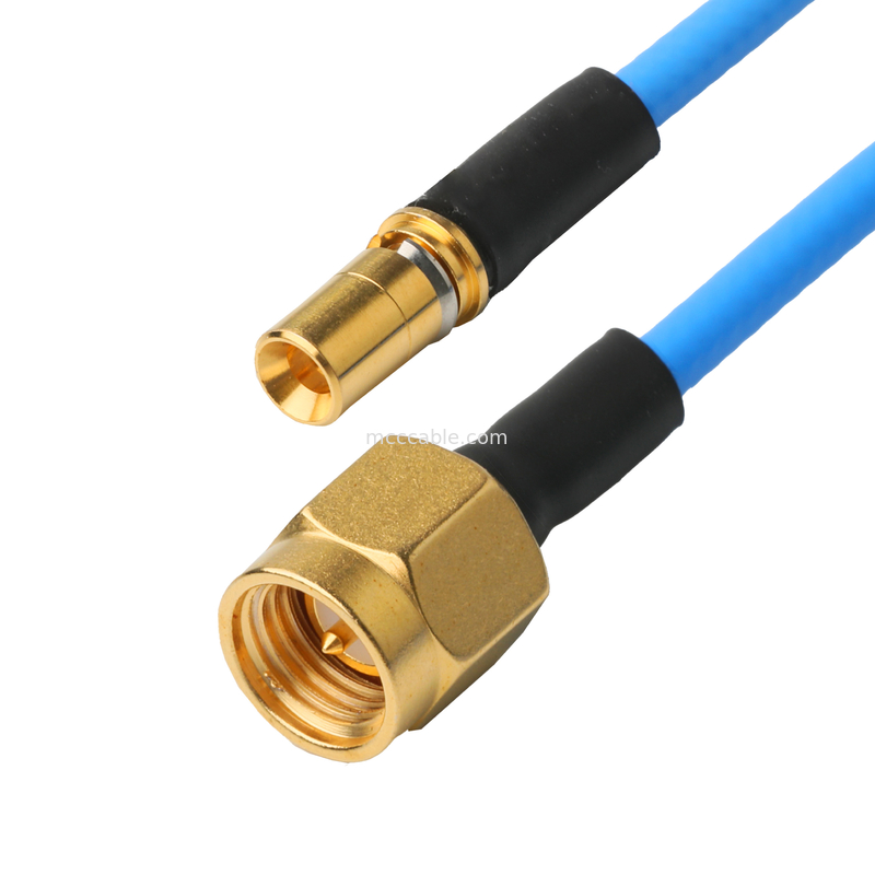 کانکتور RF کم PIM کابلهای کواکسیال انعطاف پذیر TFT-5G-402 دوقلو با ژاکت آبی FEP