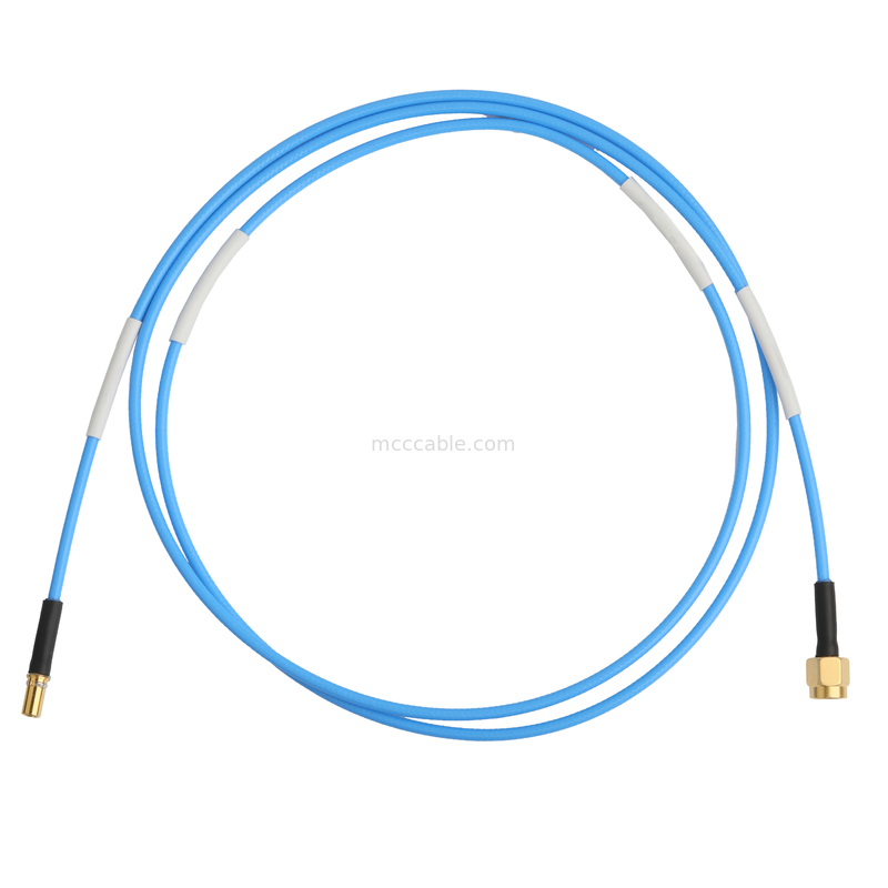 کانکتور RF کم PIM کابلهای کواکسیال انعطاف پذیر TFT-5G-402 دوقلو با ژاکت آبی FEP