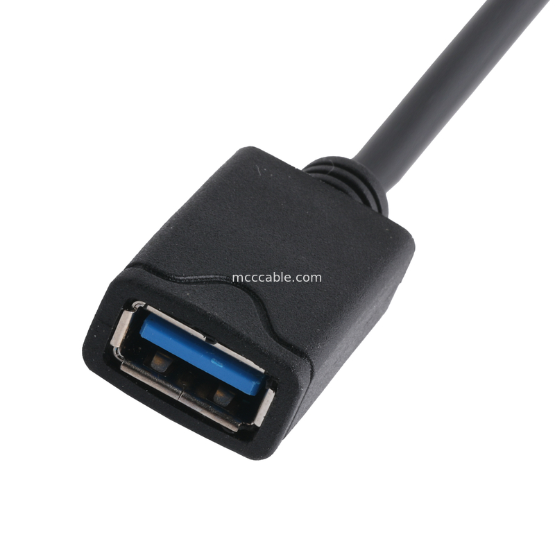 اداپتورهای کانکتور Rohs USB اداپتور کابل نوع C مرد USB - نوع A زن OEM / ODM سفارشی