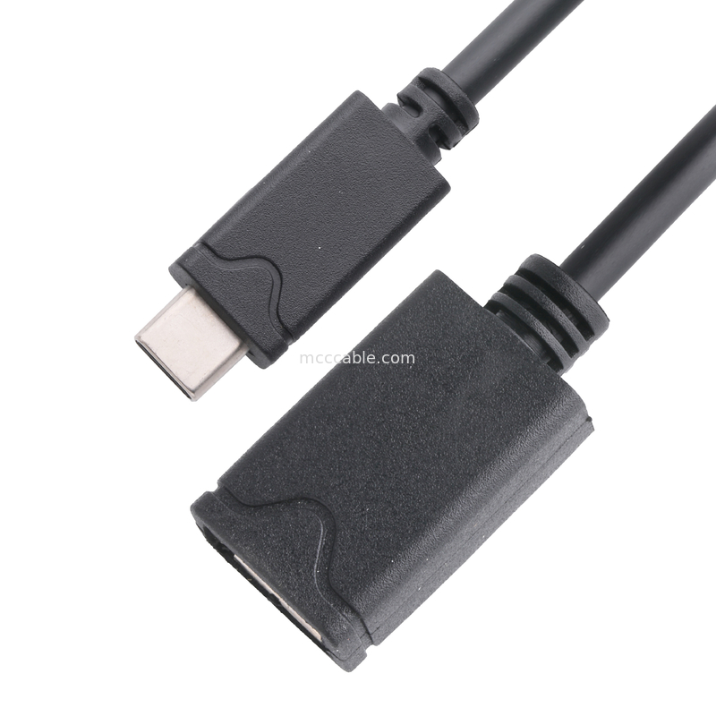 اداپتورهای کانکتور Rohs USB اداپتور کابل نوع C مرد USB - نوع A زن OEM / ODM سفارشی