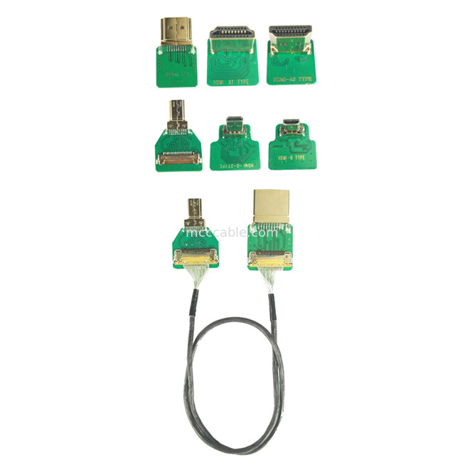آداپتورهای کانکتور 20525-020E-02 به نوع آداپتور کابل های اچ دی ام ای اچ دی ام ای سر مستقیم اچ دی ایم ای 0.4mm