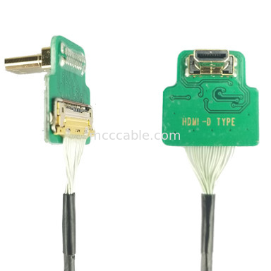 اِداپتورهای کانکتور MIPI ROHS اِداپتور HDMI-D Micro Elbow Head HDMI-D به 20454-220-02 20455 20453