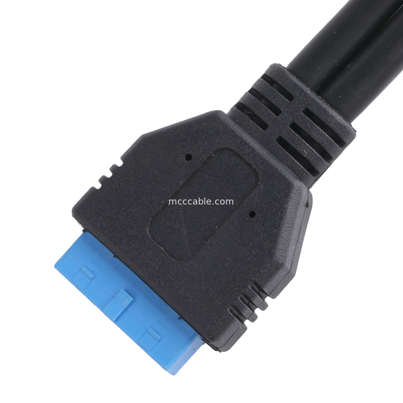 USB 3.0 مادربرد صفحه جلو 19/20 پین کابل به USB زن اسپلتر آداپتور اتصال دهنده