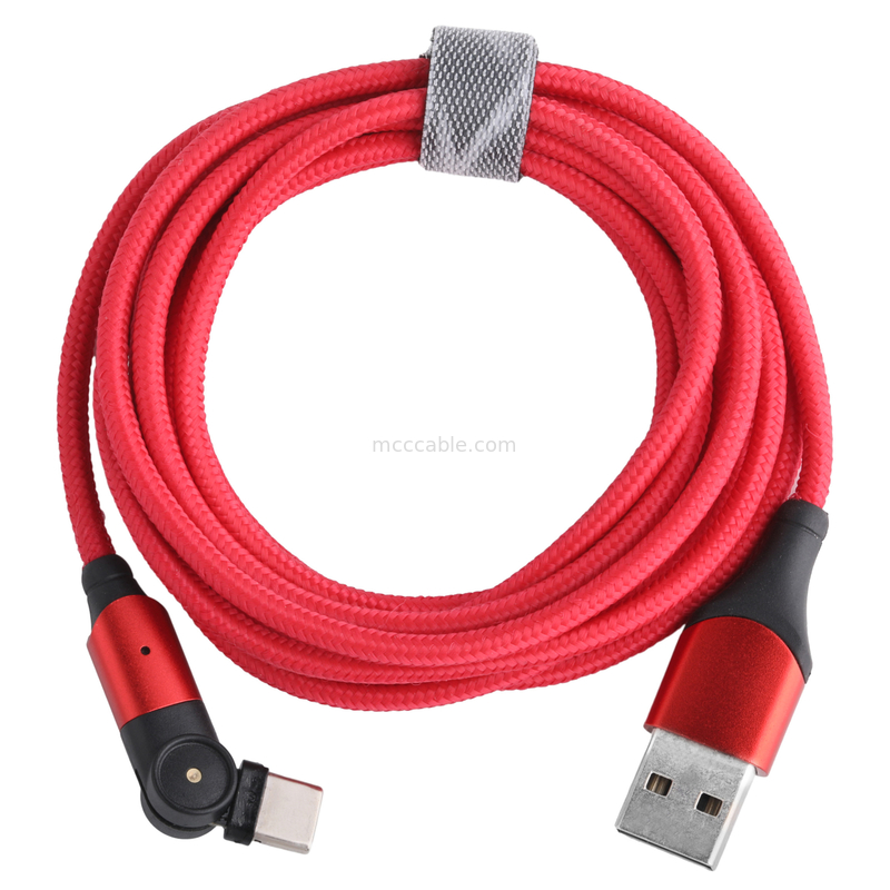 چرخش 180 درجه USB 3.0 نوع A به نوع C کابل 1.5m شارژ پوسته آلومینیومی