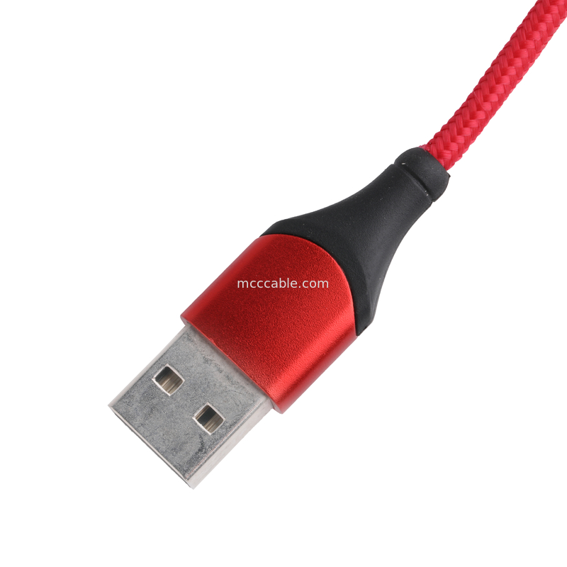 چرخش 180 درجه USB 3.0 نوع A به نوع C کابل 1.5m شارژ پوسته آلومینیومی