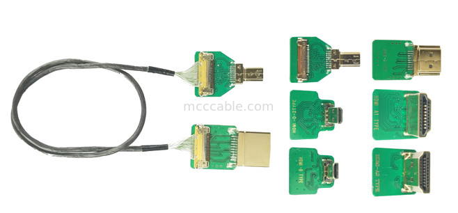 Micro HDMI Straight Head 20454-220-02 20455 20453 Micro HDMI-D-2 به آیپکس OEM / ODM