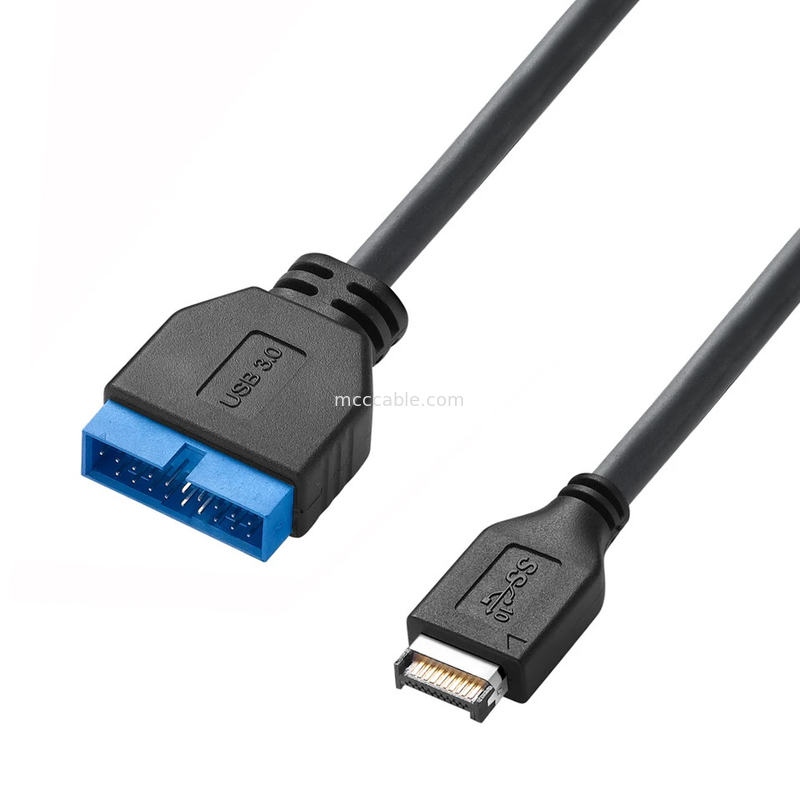 کابل برق مادربرد کامپیوتر USB 3.1 Type-E مرد به IDC20P کابل آداپتور مرد کابل تمدید 20 پین