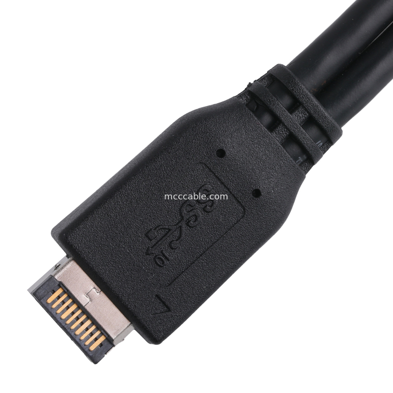 کابل برق مادربرد کامپیوتر USB 3.1 Type-E مرد به IDC20P کابل آداپتور مرد کابل تمدید 20 پین