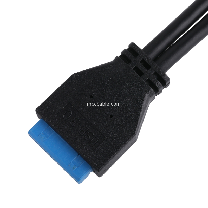 کابل برق مادربرد کامپیوتر USB 3.1 Type-E مرد به IDC20P کابل آداپتور مرد کابل تمدید 20 پین