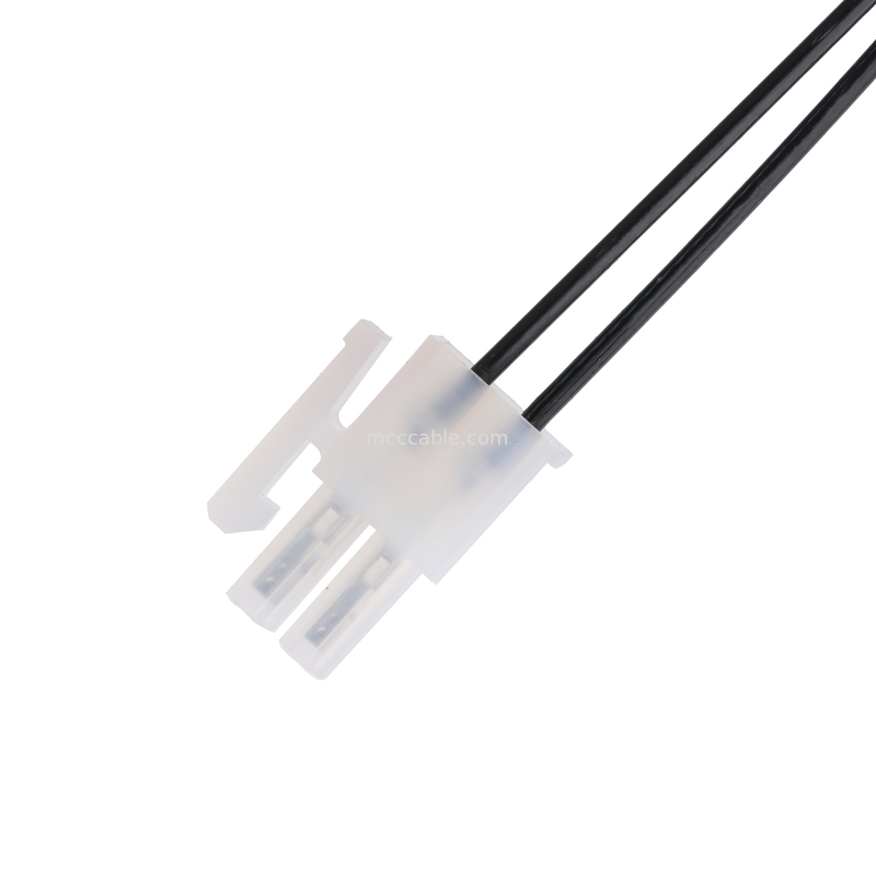 DC پلگ 2.1 * 5.5mm نوع پلوپز PVC شکل گیری ظاهر 90 زاویه به MOLEX 39012020 PITCH 4.2mm 1 * 2P خانه