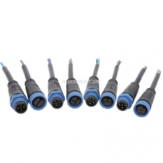 M15 صنعتی 2، 3 پین اتصال دایره ای M15 نوع پلواری اتصال کننده مونتاژ ضد آب IP67