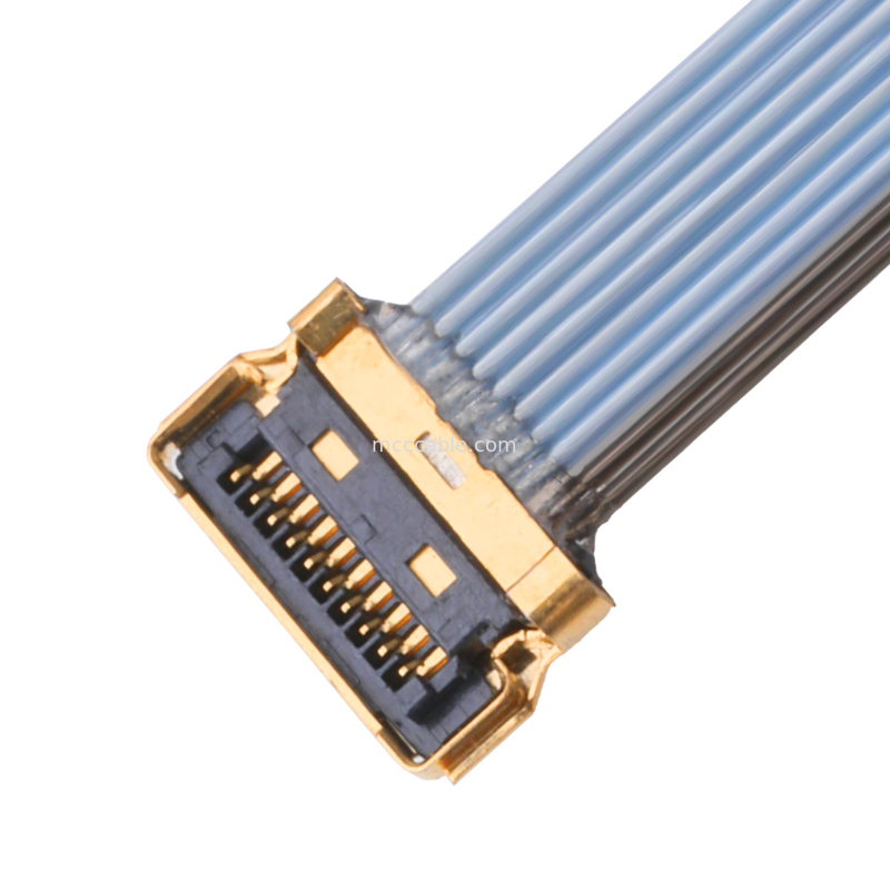کابل LVDS 10P 0.35mm Pitch 20857-010T-01 کابل مونتاژ برای سیم پلاگ کابل کوکسال میکرو