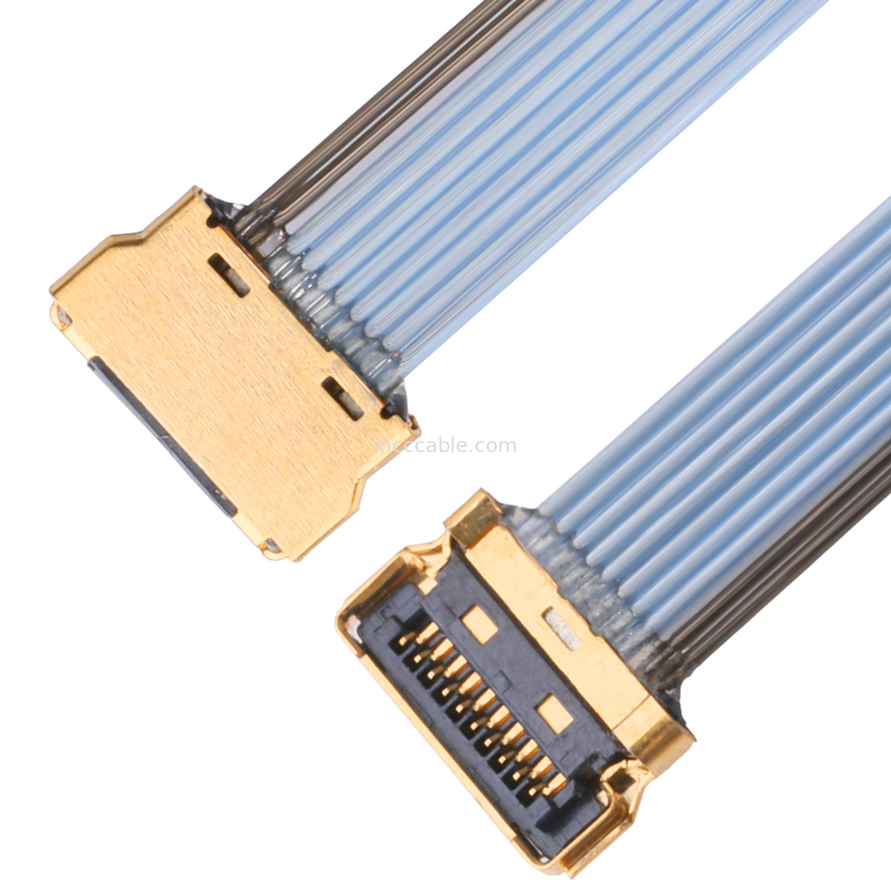 کابل LVDS 10P 0.35mm Pitch 20857-010T-01 کابل مونتاژ برای سیم پلاگ کابل کوکسال میکرو