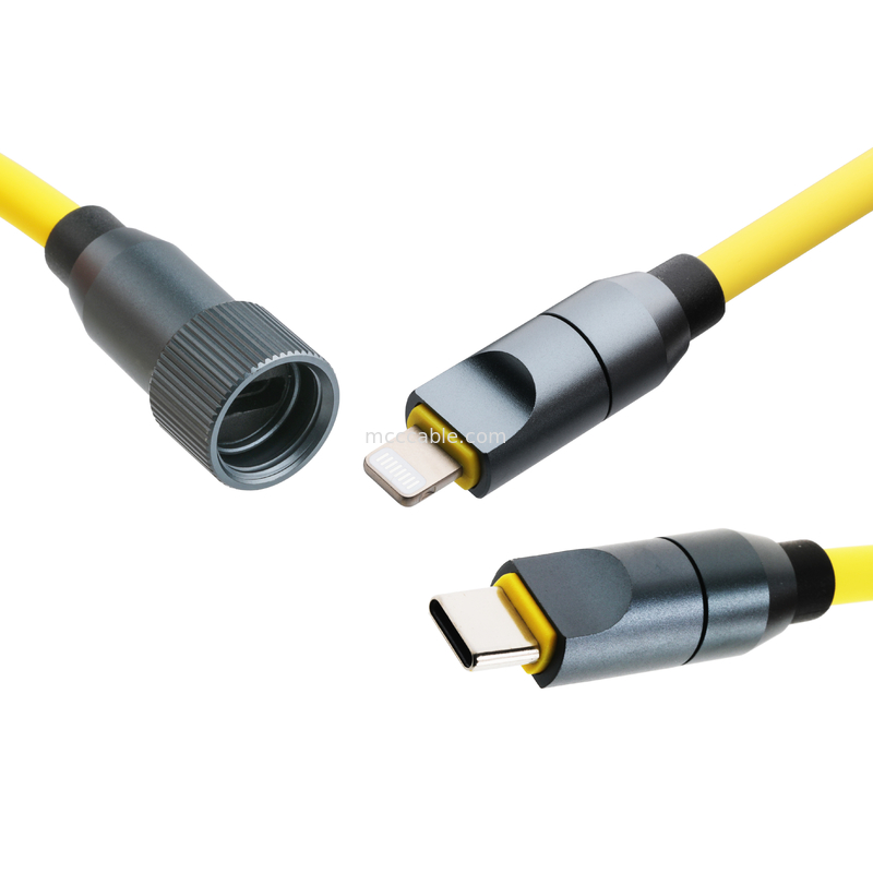 کابل Micro Coaxial USB 4.0 Thunderbolt 4 با شارژ 240W و انتقال داده های صاعقه سریع 40Gbps
