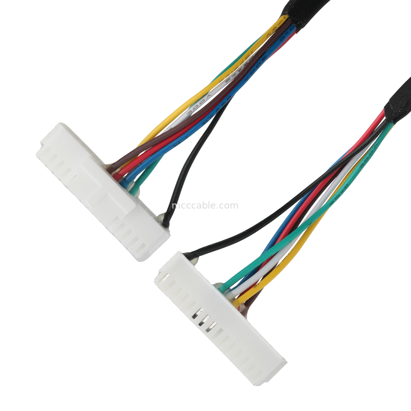 کابل LVDS LHE PHSD 30P Picth 2.0mm به A2545 20P Picth 2.54mm سیم UL1007 24AWG رنگ ببینید PIN-OUT