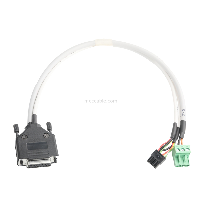 آداپتور کابل LVDS DB-15P زنانه به HSG 43025-0800 8P و 691352710003 3P ترمینال مرد سبز کابل اتصال OEM / ODM