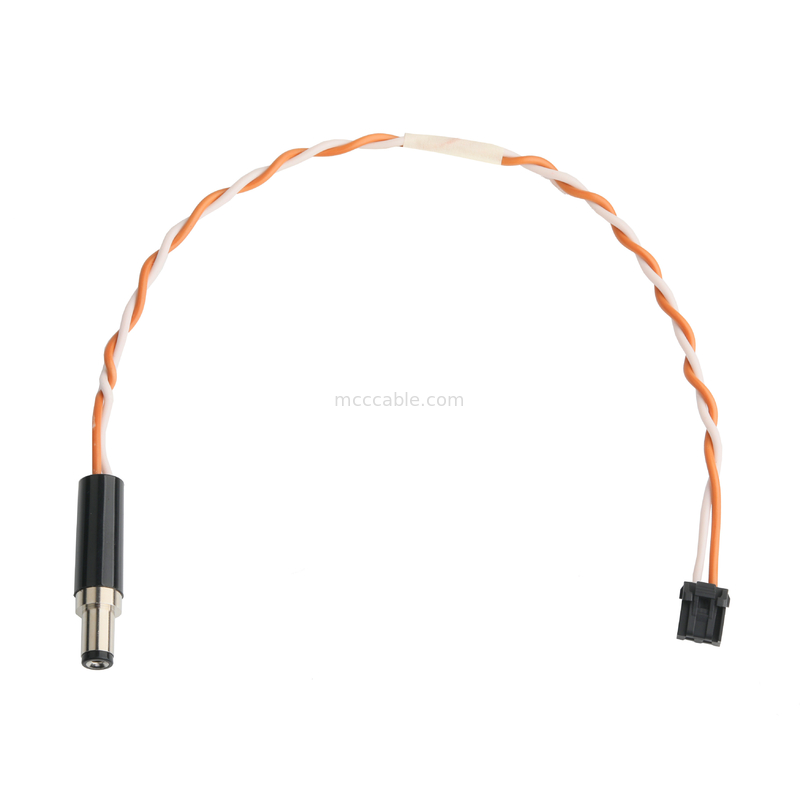 کابل صوتی HSG 209209-0002 MX3.0mm پیچ 2P به DC PP3-002A PLUG 5.5 * 2.1mm OEM / ODM