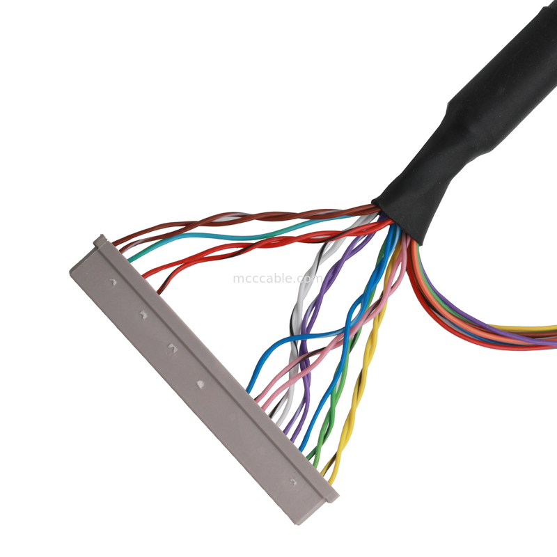 کابل مادربرد LCD JAE FI-X30HL 30P تا DF14-30P و JST ERH-7P کانکتورهای کابل ترکیبی OEM / ODM