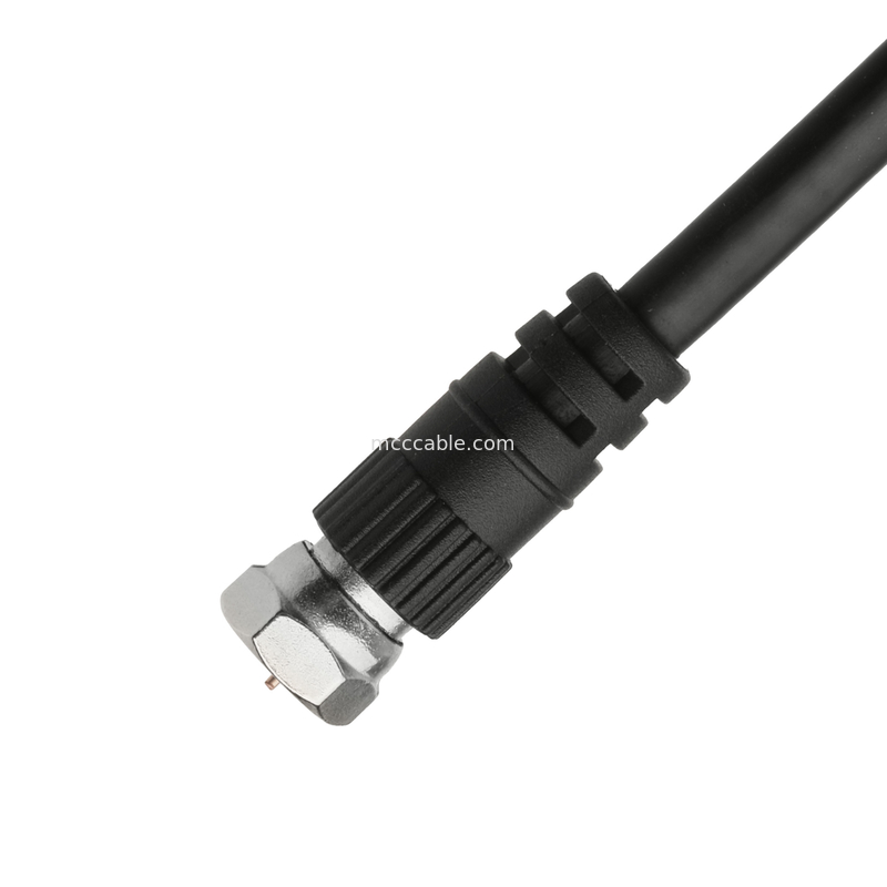 کانکتورهای کابل هم محوری RF RG-59 دو سر کنتاکتور آنتن دریافت / سیگنال وای فای