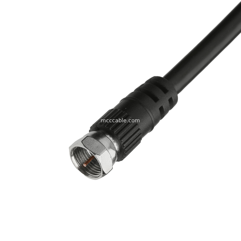 کانکتورهای کابل هم محوری RF RG-59 دو سر کنتاکتور آنتن دریافت / سیگنال وای فای