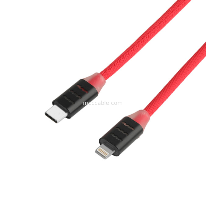 USB C به کابل برق برای شارژ سریع گوشی های سامسونگ و اپل OEM / ODM